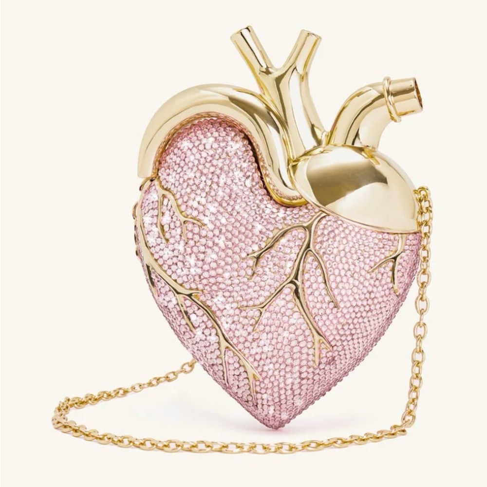 Maren Artificial Crystal Heart Shaped Bag
